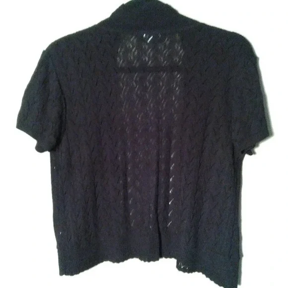 Yarn Art Vintage Open Front Short Sleeve Cardigan - Picture 7 of 7